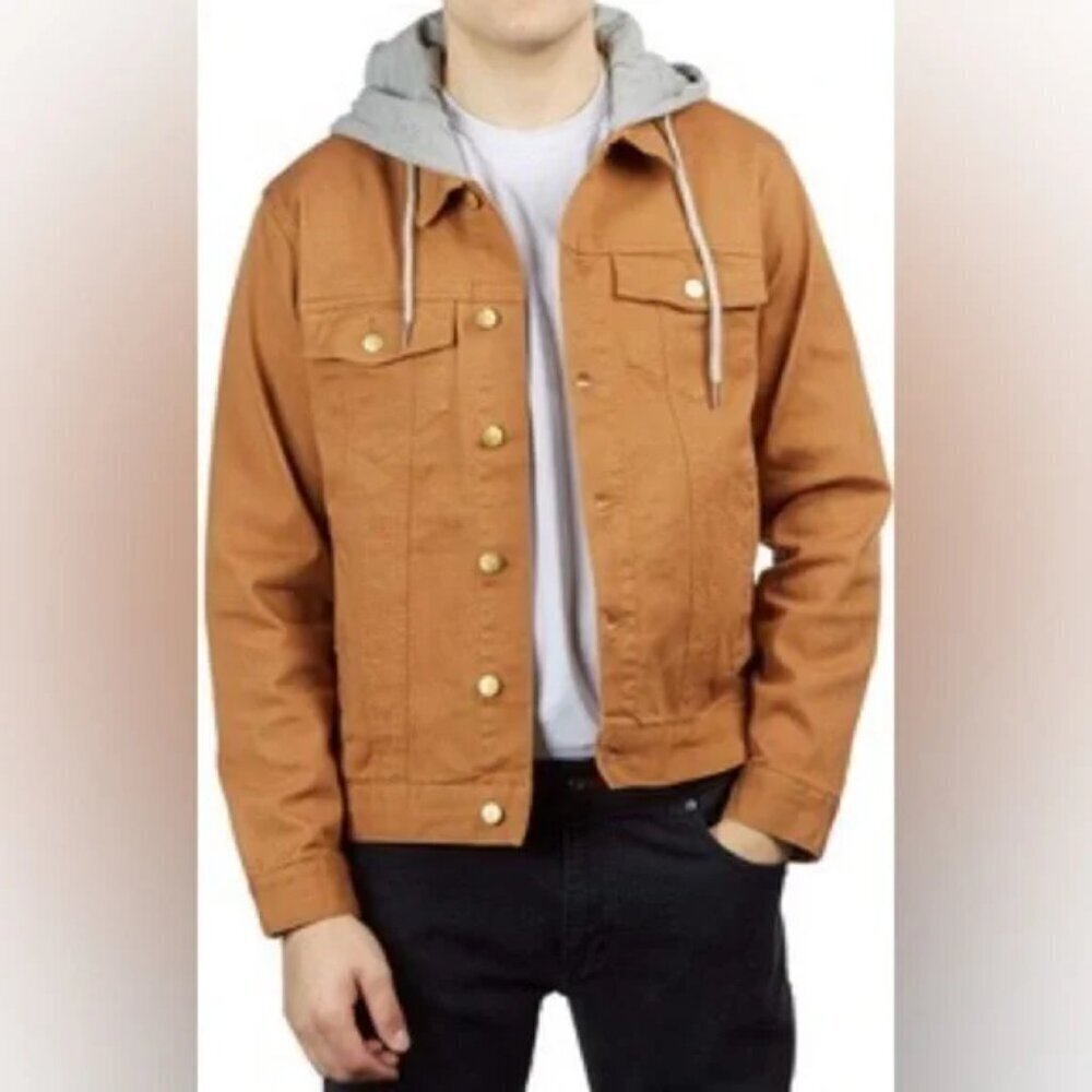 LRG Lifted Research Group Denim Jacket Hoodie Unisex Size Small